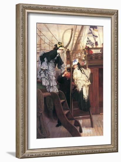 Entry To The Yacht-James Tissot-Framed Art Print