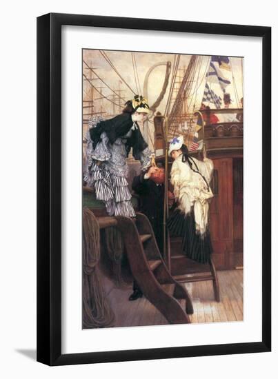 Entry To The Yacht-James Tissot-Framed Art Print
