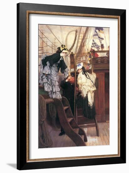 Entry to the Yacht-James Tissot-Framed Art Print
