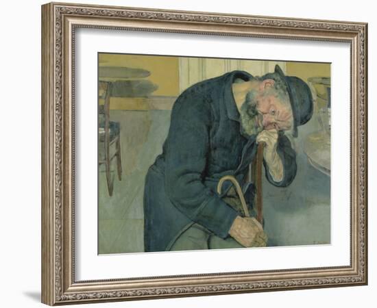 Enttaeuschte Seele, 1891. (Alter Mann)-Ferdinand Hodler-Framed Giclee Print