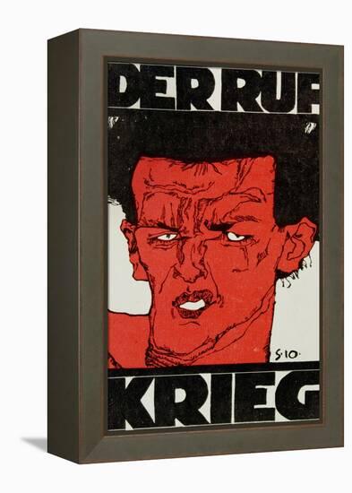 Envelope (Using a Self-Portrait by Egon Schiele of 1910) of the Magazine 'Der Ruf'-Egon Schiele-Framed Premier Image Canvas