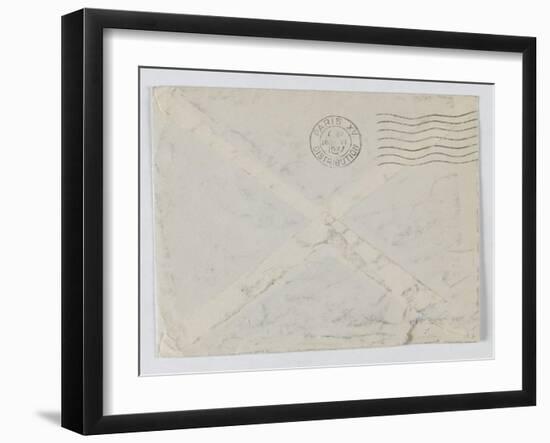 enveloppe de la lettre autographe de Charles Fedgal-null-Framed Giclee Print