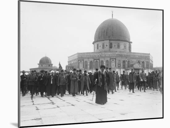 Enver Pasha and Jamal  Pasha visiting the Dome of the Rock, Jerusalem, 1916-null-Mounted Photographic Print