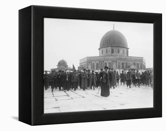 Enver Pasha and Jamal  Pasha visiting the Dome of the Rock, Jerusalem, 1916-null-Framed Premier Image Canvas