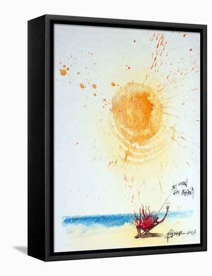 Environment2 (drawing)-Ralph Steadman-Framed Premier Image Canvas