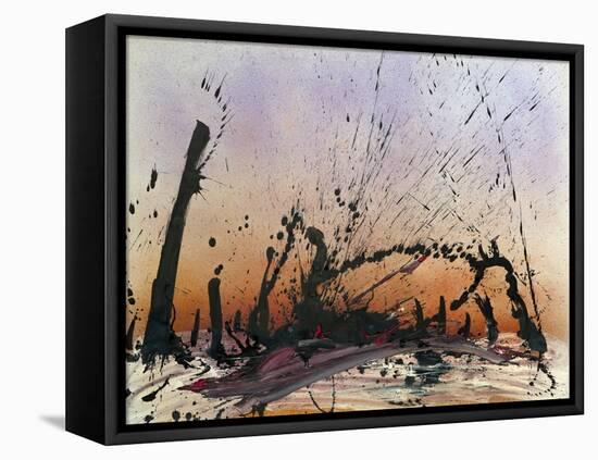 Environment3 (drawing)-Ralph Steadman-Framed Premier Image Canvas