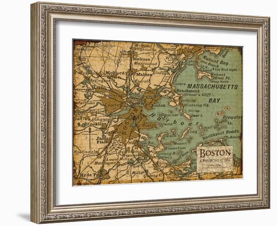 Environs Boston Sepia-Carole Stevens-Framed Art Print