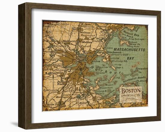 Environs Boston Sepia-Carole Stevens-Framed Art Print