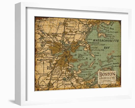 Environs Boston Sepia-Carole Stevens-Framed Art Print