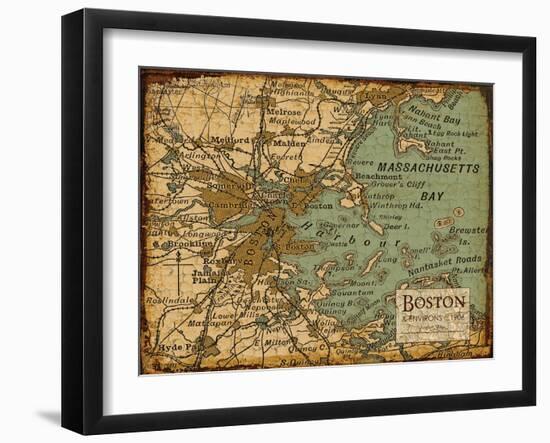 Environs Boston Sepia-Carole Stevens-Framed Art Print