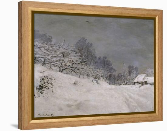 Environs de Honfleur, neige-Claude Monet-Framed Premier Image Canvas