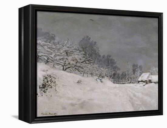 Environs de Honfleur, neige-Claude Monet-Framed Premier Image Canvas