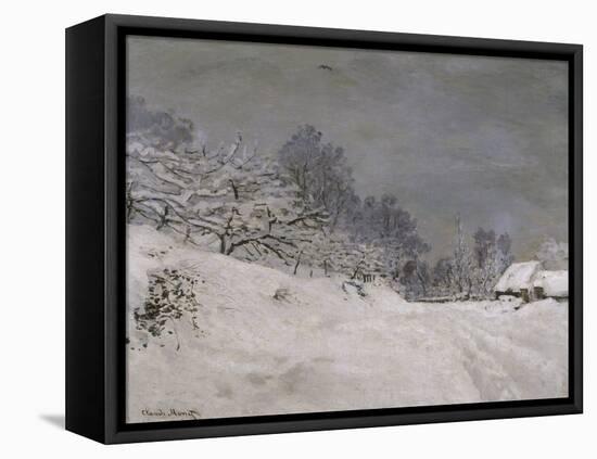 Environs de Honfleur, neige-Claude Monet-Framed Premier Image Canvas