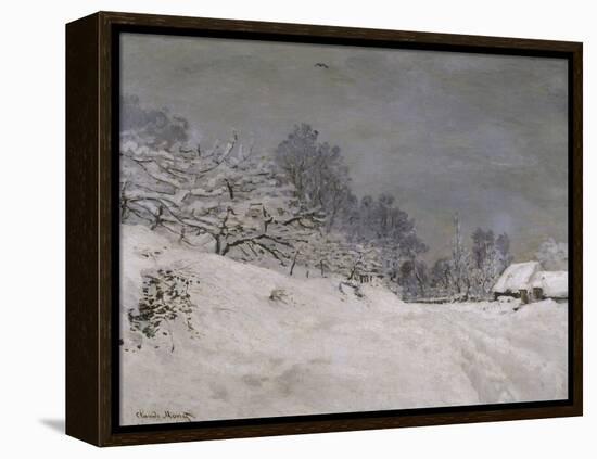 Environs de Honfleur, neige-Claude Monet-Framed Premier Image Canvas