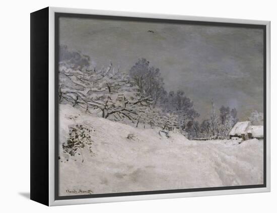 Environs de Honfleur, neige-Claude Monet-Framed Premier Image Canvas