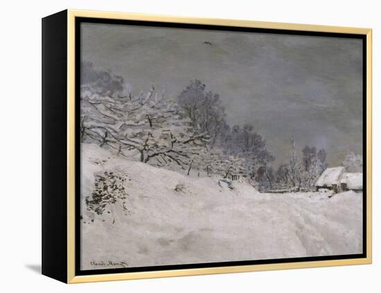 Environs de Honfleur, neige-Claude Monet-Framed Premier Image Canvas