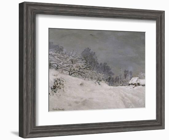 Environs de Honfleur, neige-Claude Monet-Framed Giclee Print