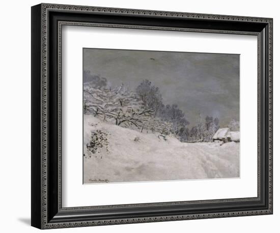 Environs de Honfleur, neige-Claude Monet-Framed Giclee Print