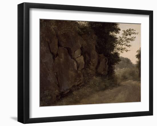 Environs de Nemi : rochers-Pierre Henri de Valenciennes-Framed Giclee Print