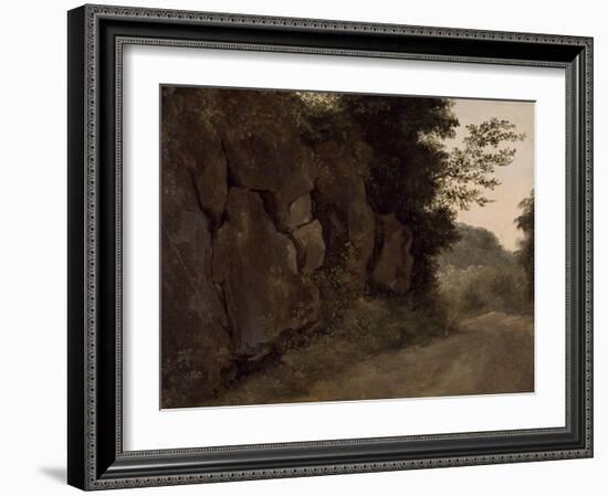 Environs de Nemi : rochers-Pierre Henri de Valenciennes-Framed Giclee Print