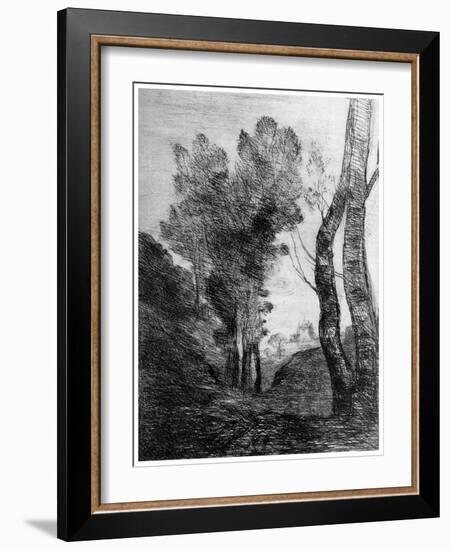 Environs De Rome, C1815-1865-Jean-Baptiste-Camille Corot-Framed Giclee Print