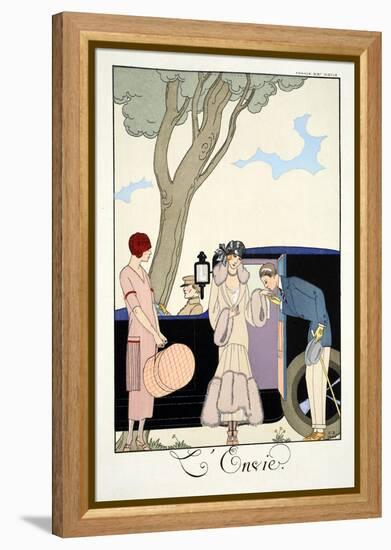 Envy, from 'Falbalas and Fanfreluches, Almanach des Modes Présentes, Passées et Futures', 1925-Georges Barbier-Framed Premier Image Canvas