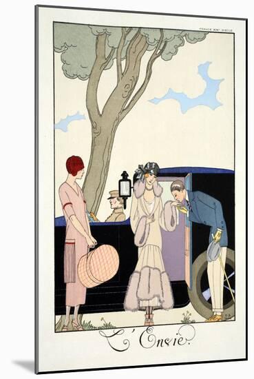 Envy, from 'Falbalas and Fanfreluches, Almanach des Modes Présentes, Passées et Futures', 1925-Georges Barbier-Mounted Giclee Print