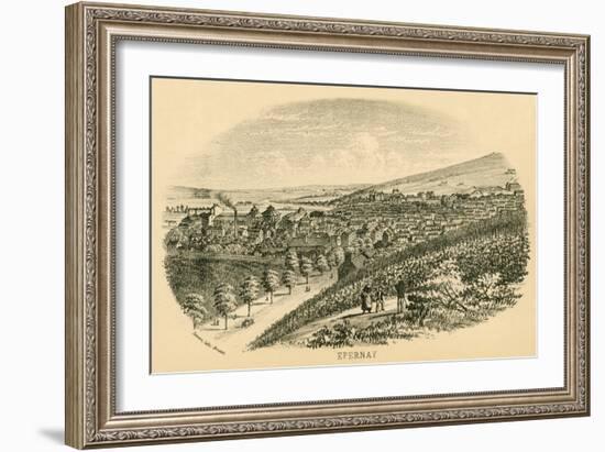 Epernay Vineyards, 1877-null-Framed Art Print