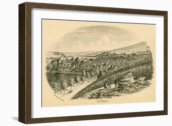 Epernay Vineyards, 1877-null-Framed Art Print