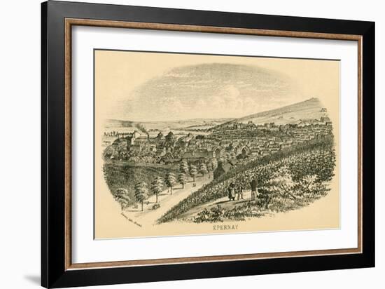 Epernay Vineyards, 1877-null-Framed Art Print