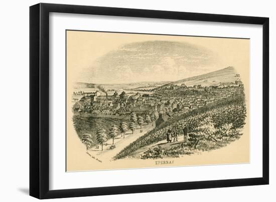 Epernay Vineyards, 1877-null-Framed Art Print