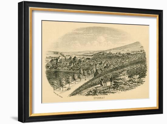 Epernay Vineyards, 1877-null-Framed Art Print