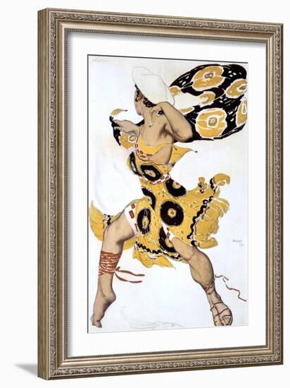 Ephebe, Costume Design for a Ballets Russes Production of Tcherepnin's Narcisse, 1911-Leon Bakst-Framed Giclee Print