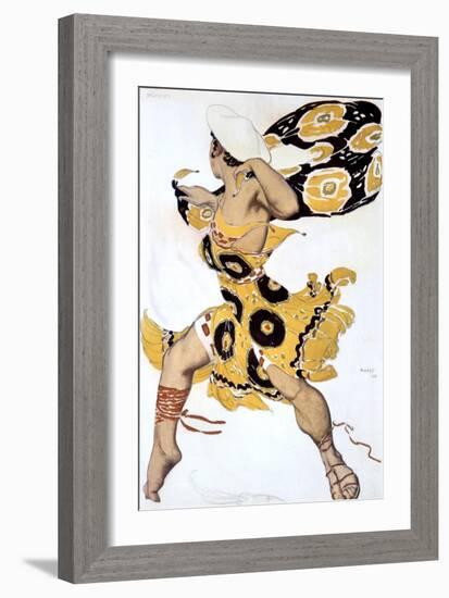 Ephebe, Costume Design for a Ballets Russes Production of Tcherepnin's Narcisse, 1911-Leon Bakst-Framed Giclee Print