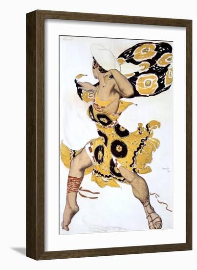 Ephebe, Costume Design for a Ballets Russes Production of Tcherepnin's Narcisse, 1911-Leon Bakst-Framed Giclee Print