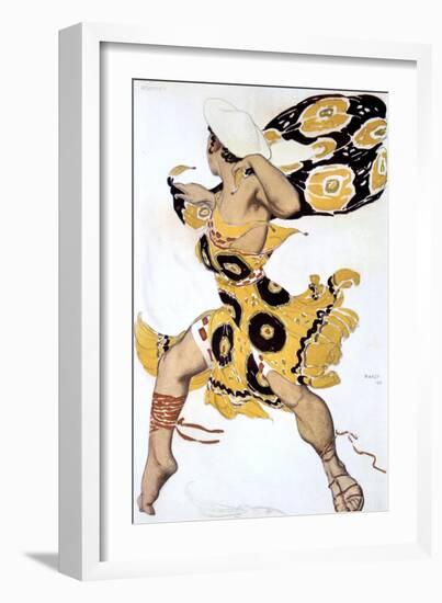 Ephebe, Costume Design for a Ballets Russes Production of Tcherepnin's Narcisse, 1911-Leon Bakst-Framed Giclee Print