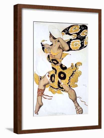 Ephebe, Costume Design for a Ballets Russes Production of Tcherepnin's Narcisse, 1911-Leon Bakst-Framed Giclee Print