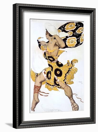 Ephebe, Costume Design for a Ballets Russes Production of Tcherepnin's Narcisse, 1911-Leon Bakst-Framed Giclee Print