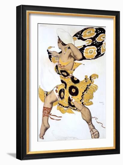 Ephebe, Costume Design for a Ballets Russes Production of Tcherepnin's Narcisse, 1911-Leon Bakst-Framed Giclee Print