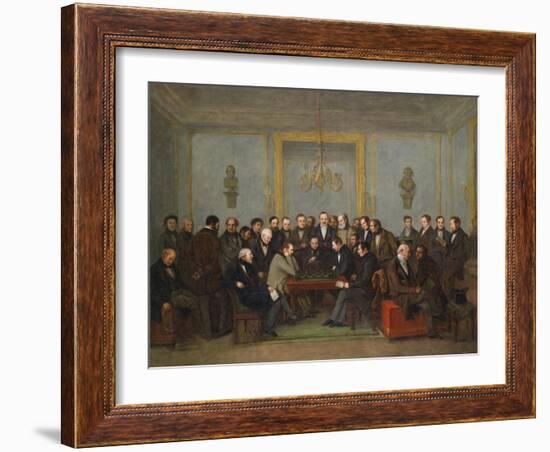 Epic Chess Match Between Pierre Saint Amant and Howard Staunton in 1843-Jean Henri Marlet-Framed Giclee Print