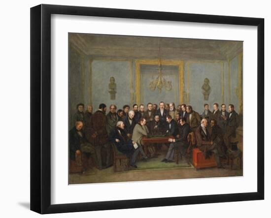 Epic Chess Match Between Pierre Saint Amant and Howard Staunton in 1843-Jean Henri Marlet-Framed Giclee Print
