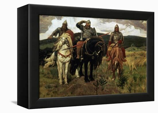 Epic Heroes-Victor Mikhailovich Vasnetsov-Framed Premier Image Canvas