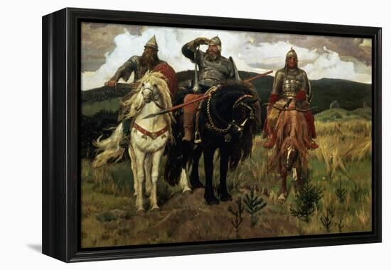 Epic Heroes-Victor Mikhailovich Vasnetsov-Framed Premier Image Canvas