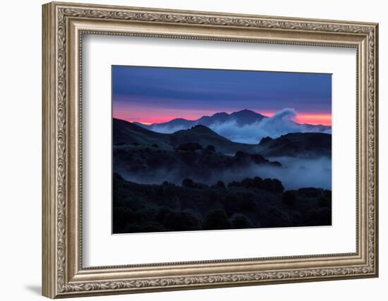 Epic Morning Fog at Sunrise East Bay Hills Mount Diablo Oakland-Vincent James-Framed Photographic Print