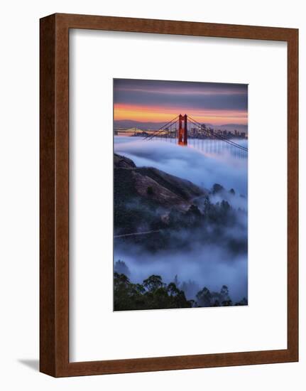 Epic Morning Fog Golden Gate Bridge, San Francisco California Travel-Vincent James-Framed Photographic Print