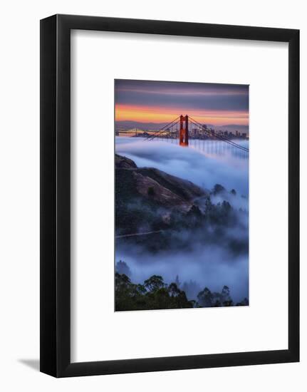 Epic Morning Fog Golden Gate Bridge, San Francisco California Travel-Vincent James-Framed Photographic Print
