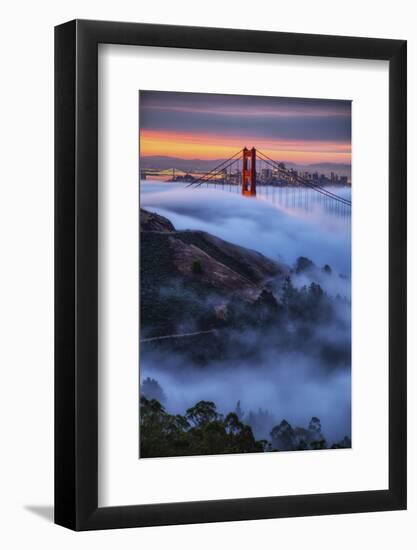 Epic Morning Fog Golden Gate Bridge, San Francisco California Travel-Vincent James-Framed Photographic Print