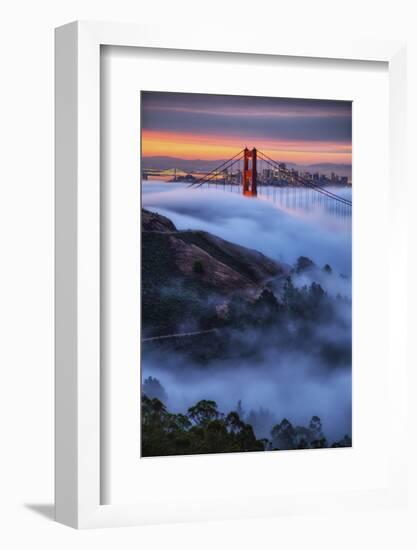 Epic Morning Fog Golden Gate Bridge, San Francisco California Travel-Vincent James-Framed Photographic Print