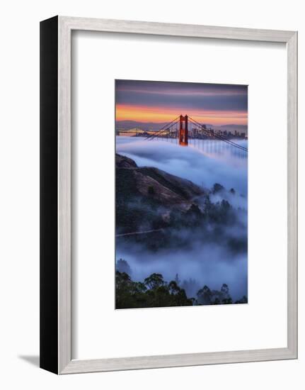 Epic Morning Fog Golden Gate Bridge, San Francisco California Travel-Vincent James-Framed Photographic Print