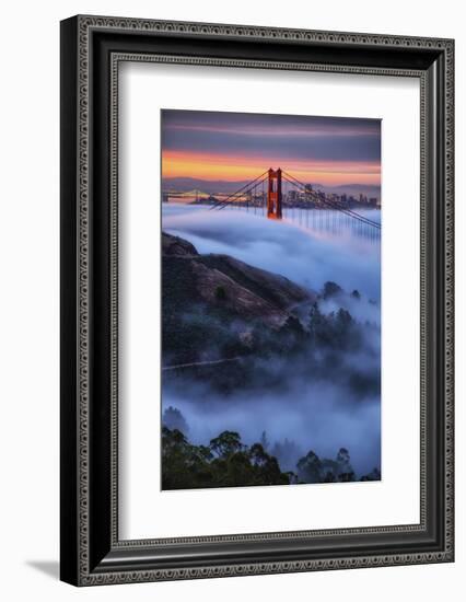 Epic Morning Fog Golden Gate Bridge, San Francisco California Travel-Vincent James-Framed Photographic Print